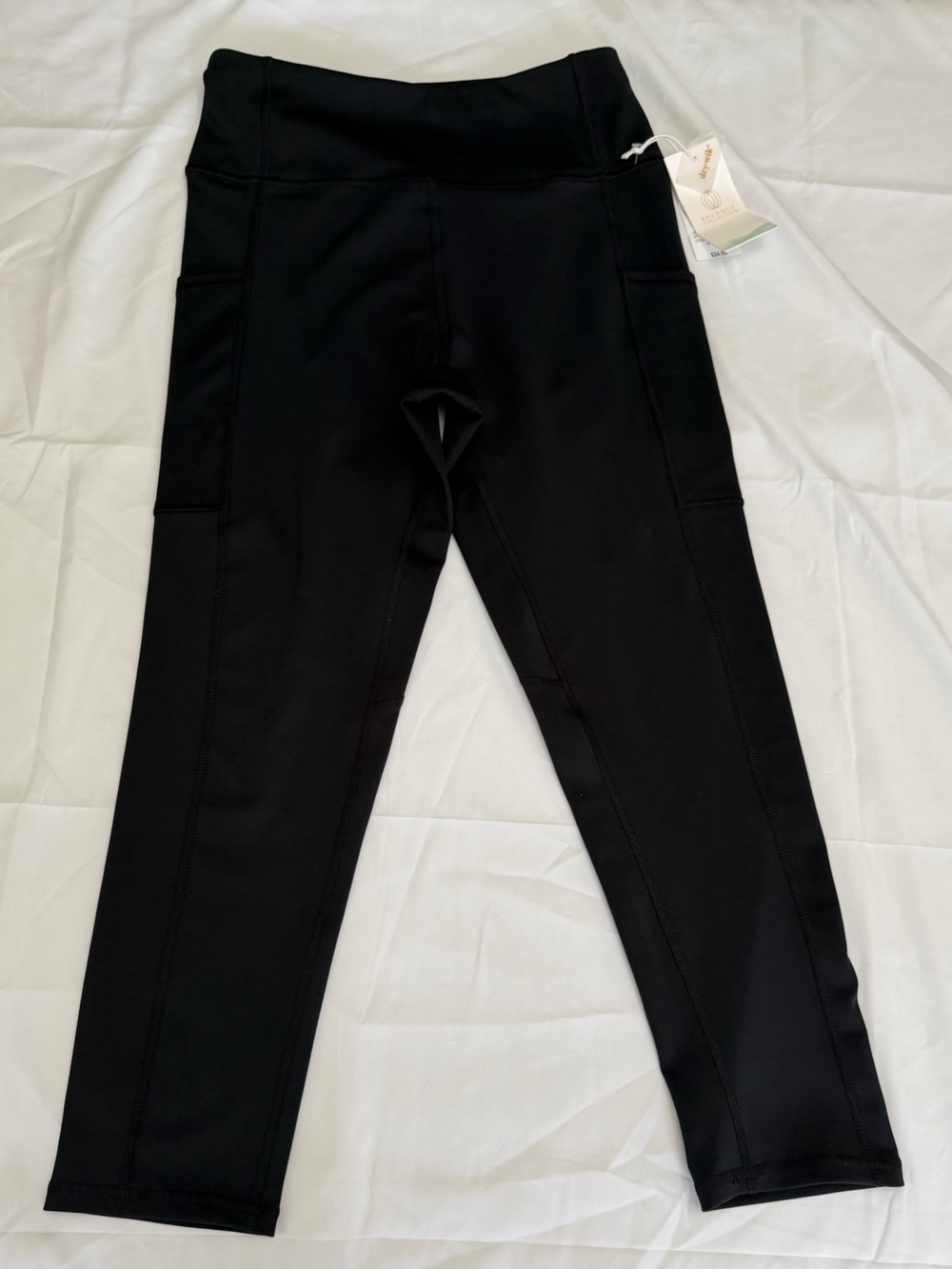 Balance Collection Black High-Waist Active Leggings with Side Pockets